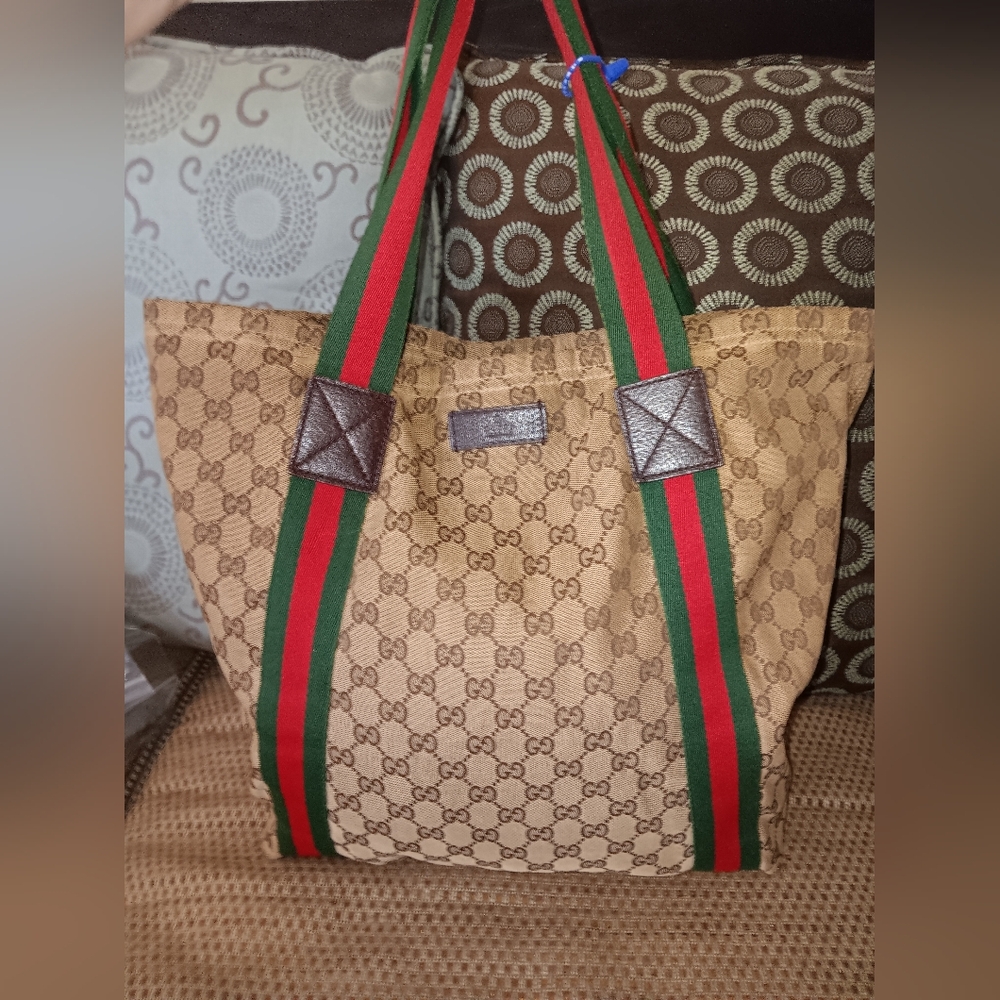 Gucci vintage monogram web tote